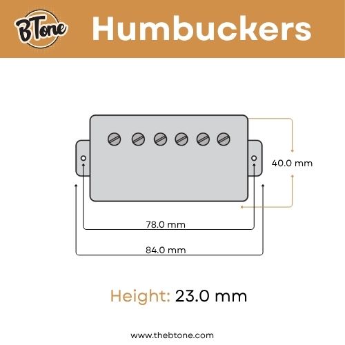 Humbucker Guitar Pickup Dimensions. BTone
