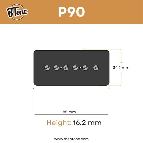 P90 Guitar Pickup Dimensions. BTone